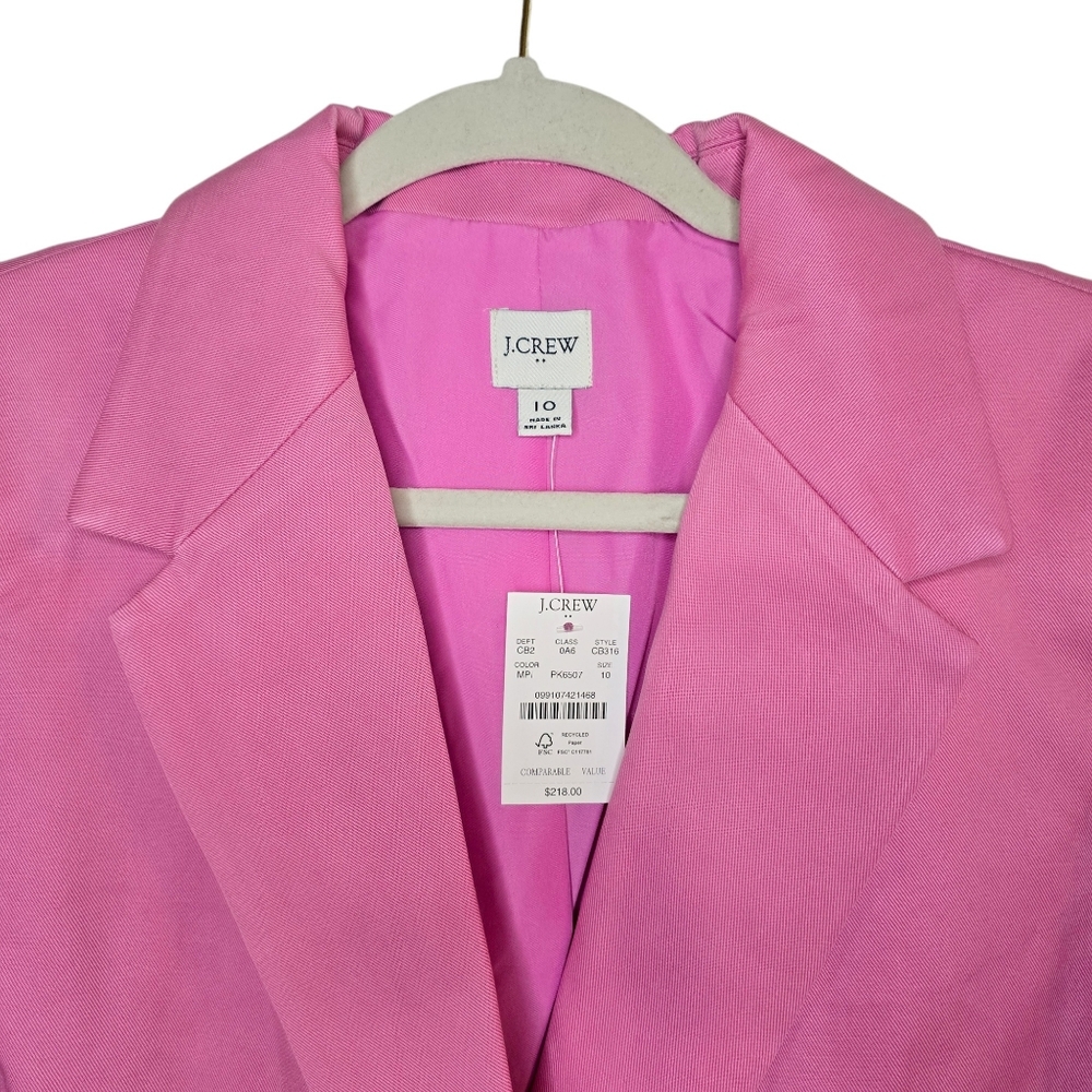J. Crew Factory Drapey Twill Double-Breasted Blazer - Picture 6 of 10